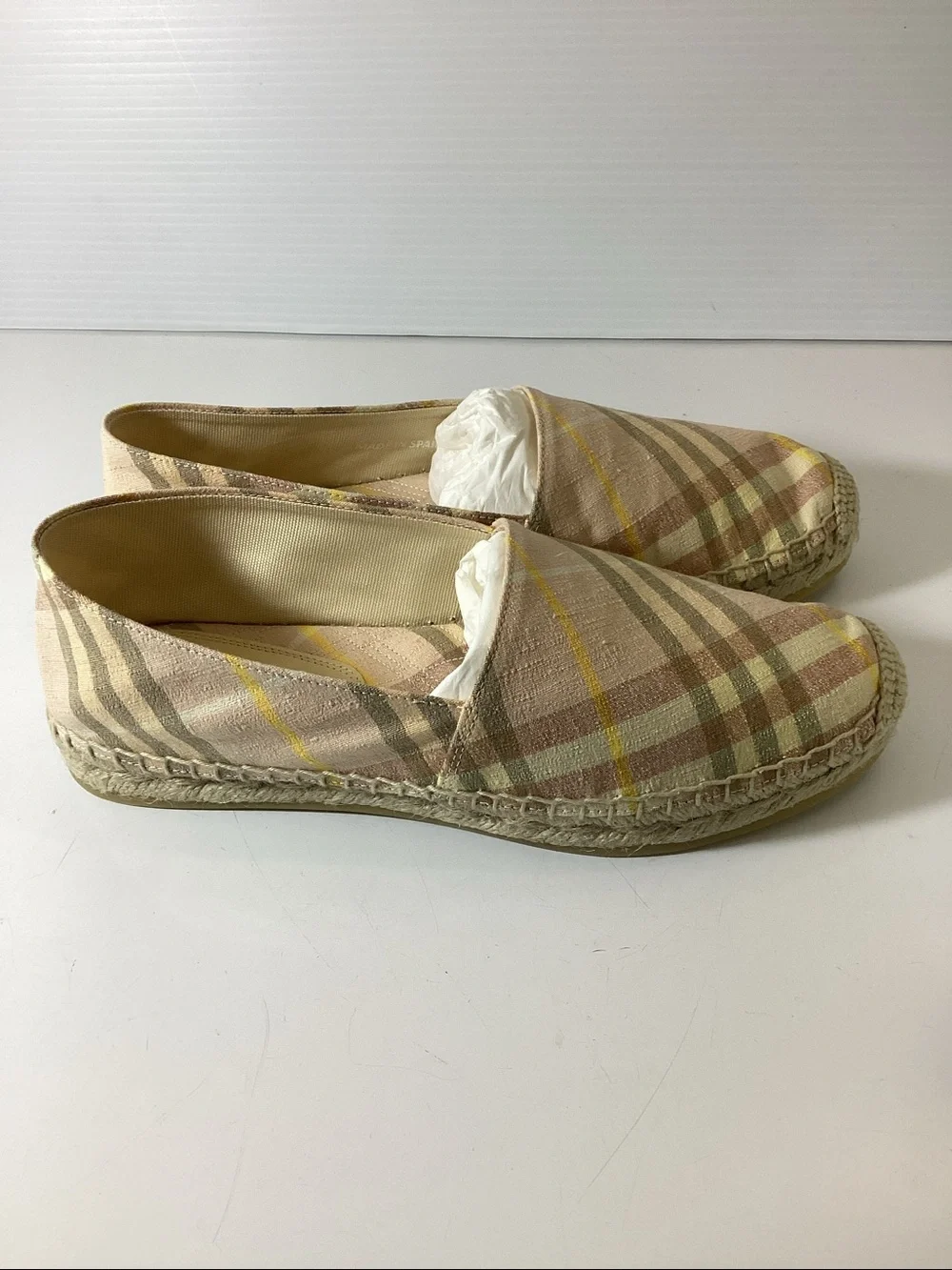 Burberry Women's Mews Check Espadrille Flats